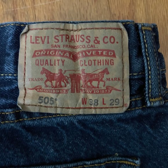 Levi's 505 Men's Blue Jeans Size W38 L29 Pockets - Picture 4 of 15